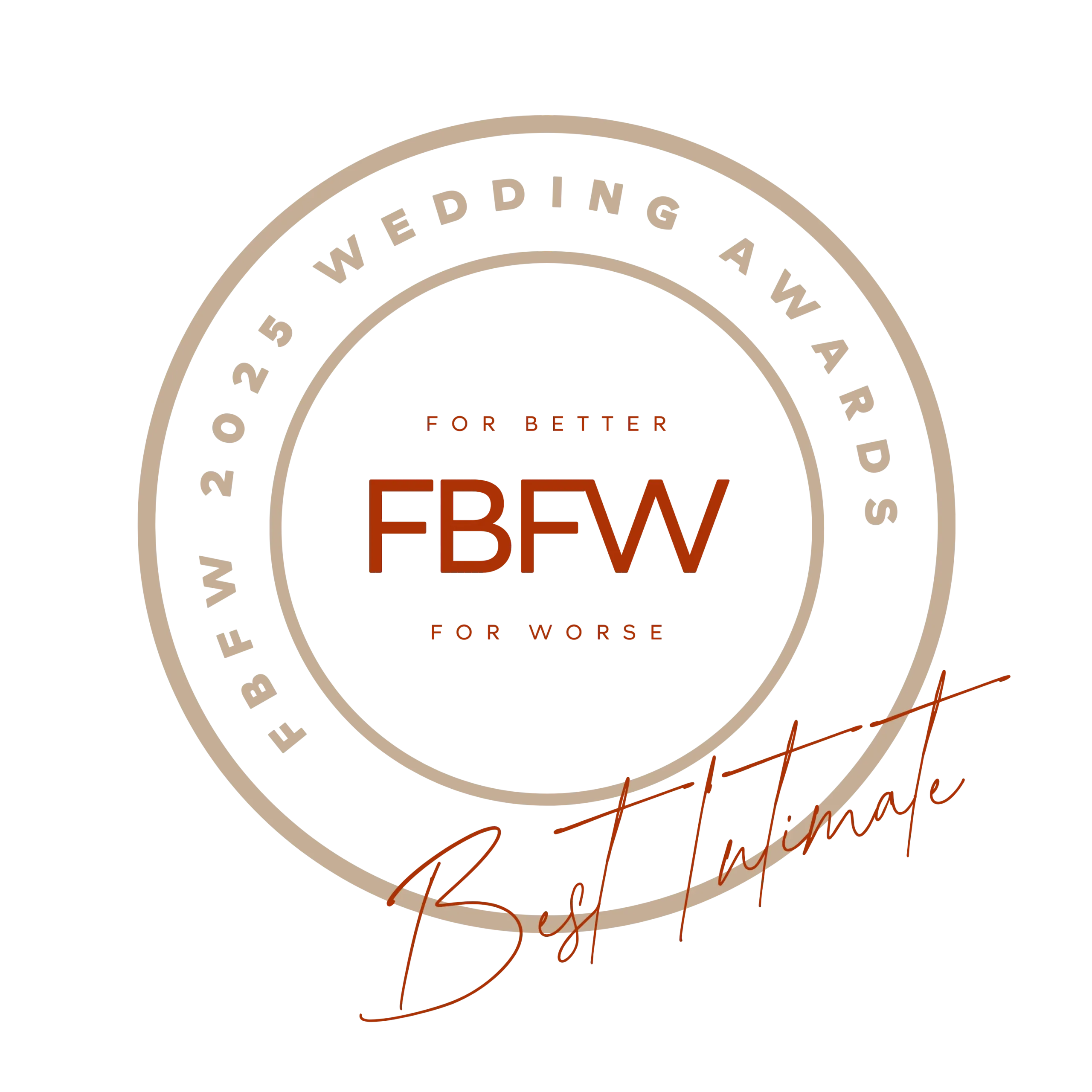 ForBetterForWorse 2025 Wedding Award Winner – Best Intimate Venue in the South 